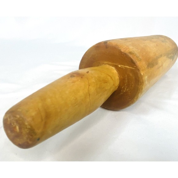 Primitive Vintage Rolling Pin One Piece Hand Made Farmhouse 16” Solid One Piece - Picture 3 of 6